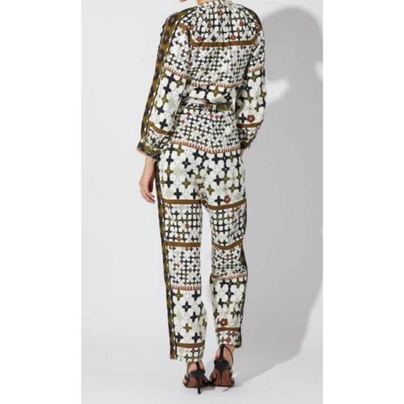 Cleobella Nadia Art Deco Print Organic Cotton Jumpsuit Size Medium - Picture 11 of 14
